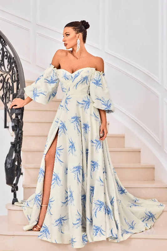 Women's Trendy Attire J'Adore Dresses J24053 - Floral Print Sweetheart Evening Gown Women's Trendy Attire J'Adore Dresses J24053 - Floral Print Sweetheart Evening Gown