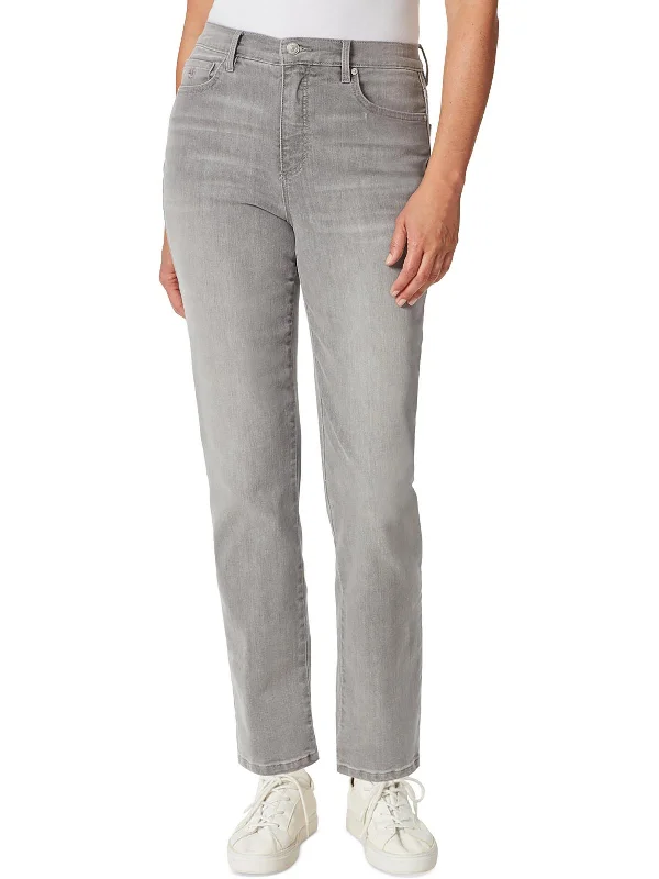 Women's Stylish Outdoor Outfit Womens Denim Light Wash Straight Leg Jeans