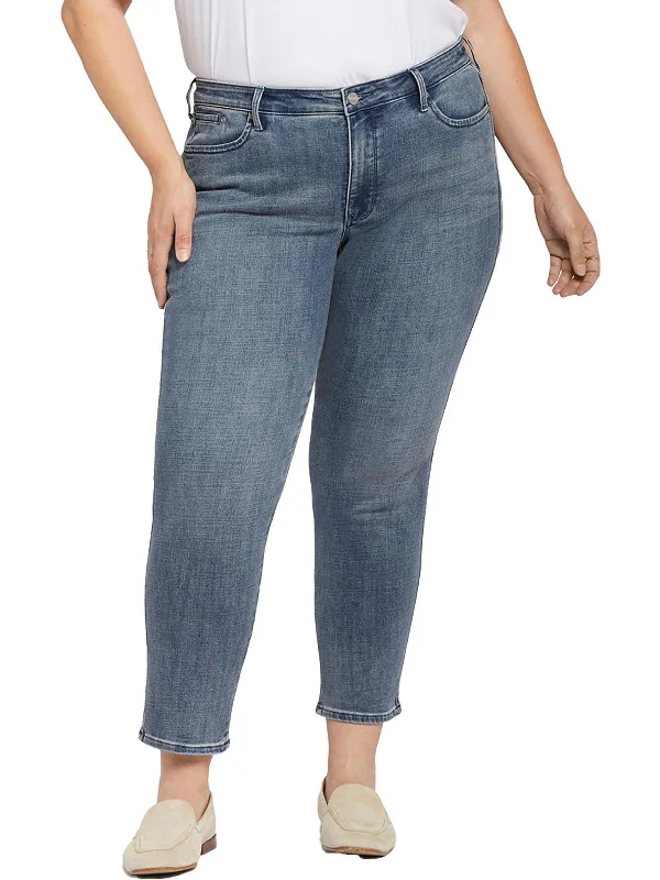 Women's Stylish Casual Garments Plus Stella Womens Tapered Medium Wash Ankle Jeans