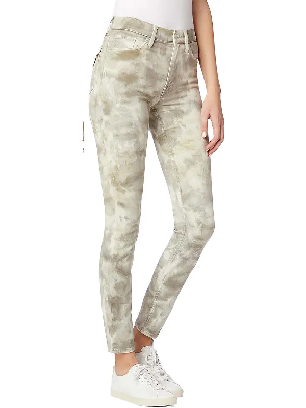 Women's Clothing Apparel Sets Collin Womens High Rise Tie-Dye Skinny Jeans
