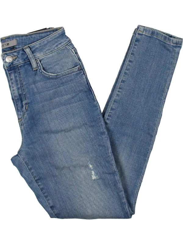 Women's Luxury Apparel Womens Curvy Distressed Skinny Jeans