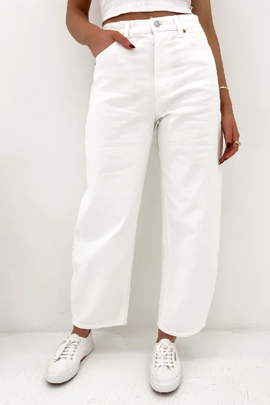 Stylish Women's Garments Gigi Barrel Jean Vintage White