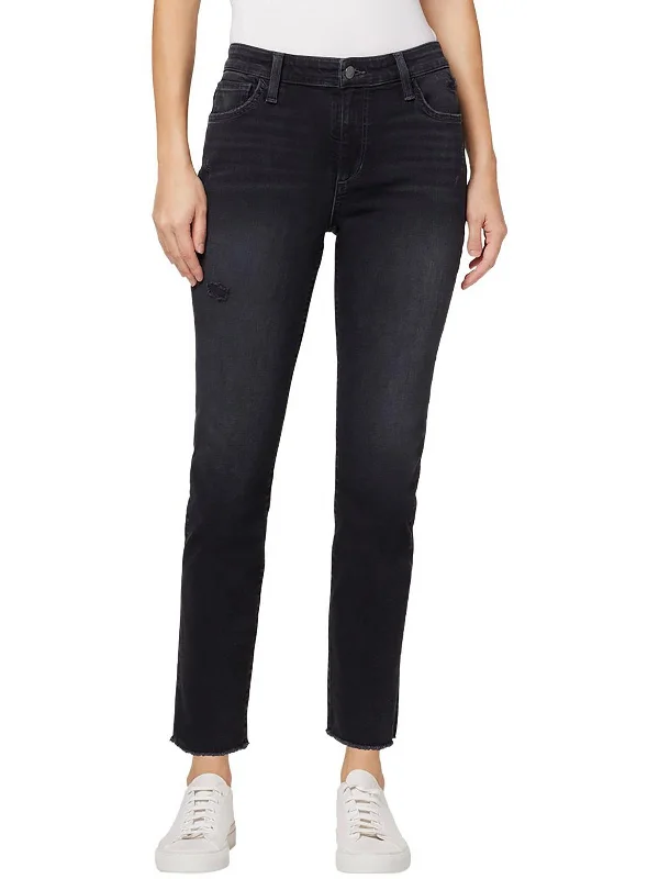 Comfortable Garments For Women The Tomboy Womens Raw Hem Distressed Slim Jeans