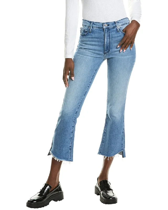 Women's Fashion Essentials Black Orchid Cindy Slant Fray Flare Leg