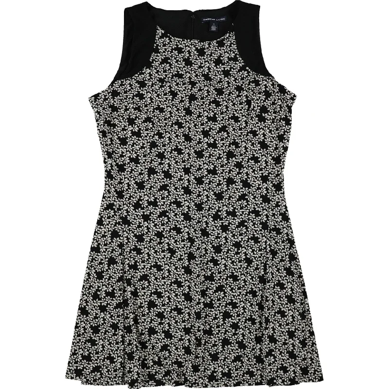 Affordable Fashion Clothing For Women American Living Womens Floral Fit & Flare Dress, Black, 16 Affordable Fashion Clothing For Women American Living Womens Floral Fit & Flare Dress, Black, 16