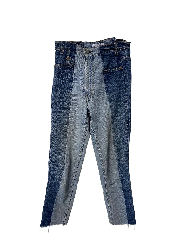 Women's Clothing Sets E.L.V. Contrast Straight Leg Jeans in Blue Denim