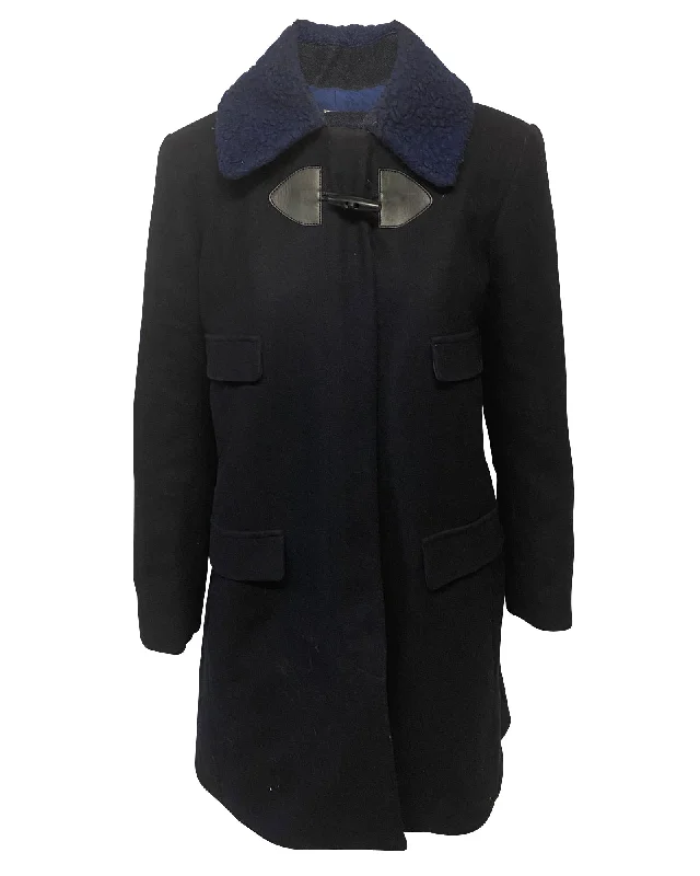 Women's Clothing For Travel See by Chloe Winter Coat in Navy Blue Polyester