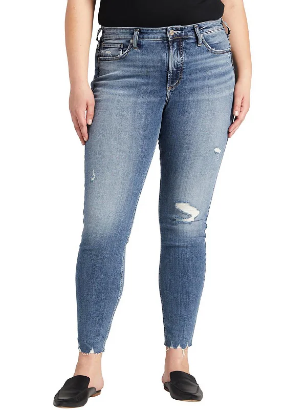 Plus-Size Women's Garments Most Wanted Womens Mid-Rise Universal Fit Skinny Jeans