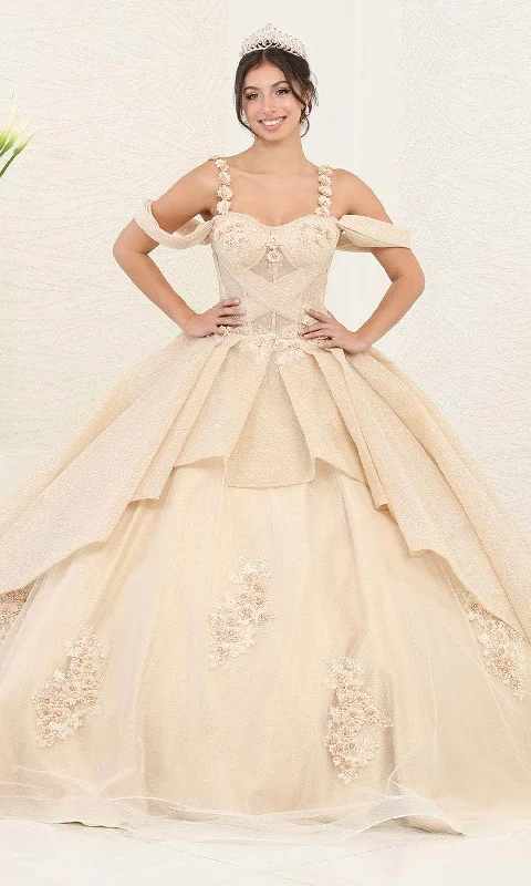 Women's Office Outfit May Queen LK250 - Floral Accented Ballgown