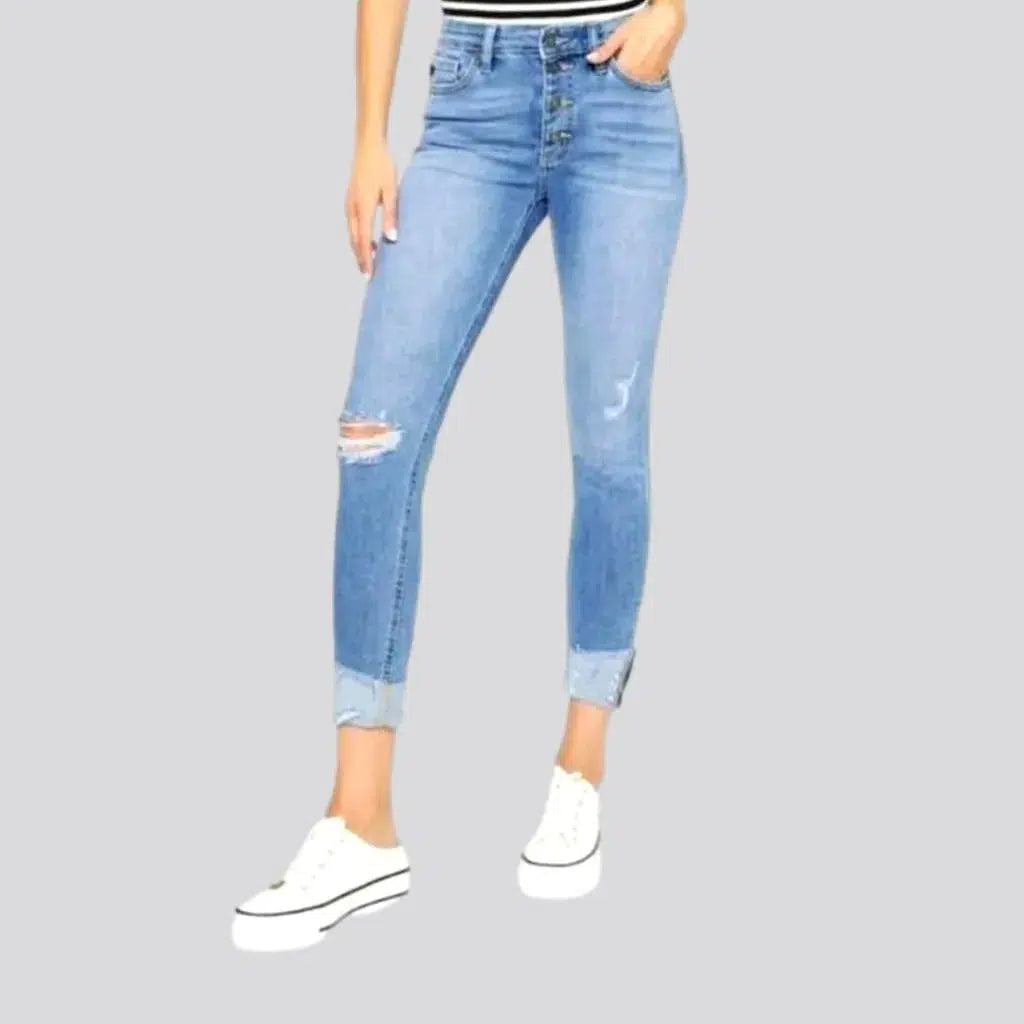 Casual Garments For Women Skinny women's grunge jeans