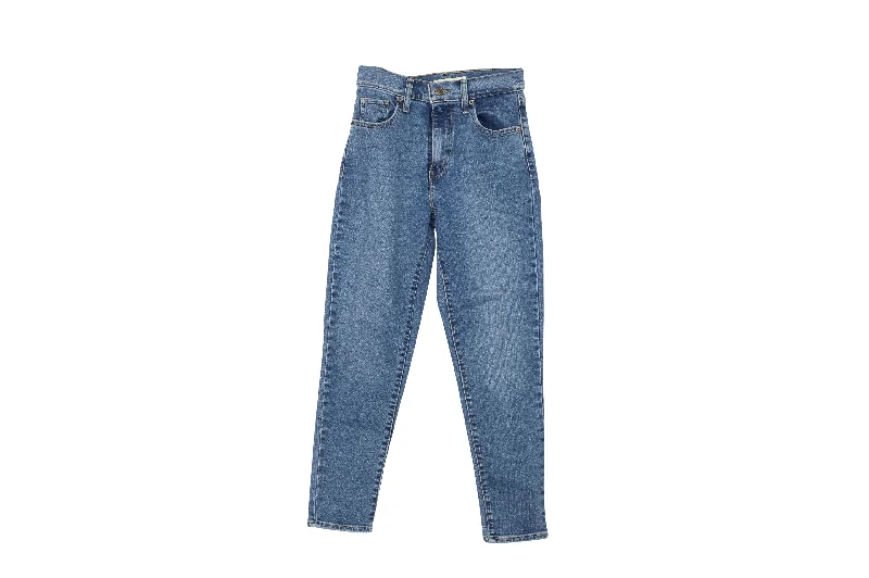 Women's Elegant Clothing Sets Levi's High Waisted Mom Jeans in Blue Cotton Denim
