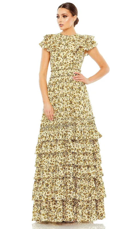 Women's Professional Attire Mac Duggal 70114 - Floral High Neck Evening Dress