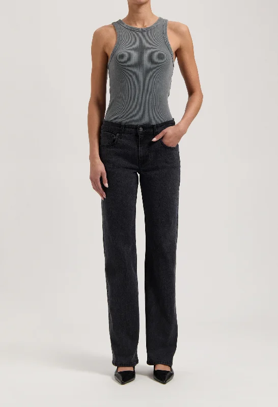 Women's Outerwear Garments Carry Mid Straight - Black Vintage