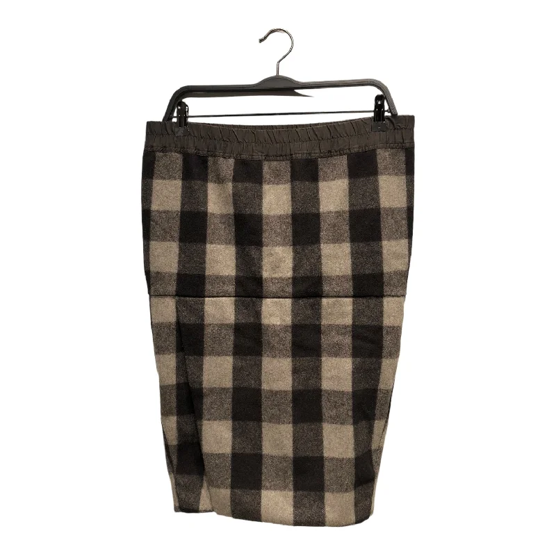 Plus Size Women's Fashion and Clothing Rick Owens/Long Skirt/10/Plaid/Wool/GRY/PLAID PILLAR SKIRT Plus Size Women's Fashion and Clothing Rick Owens/Long Skirt/10/Plaid/Wool/GRY/PLAID PILLAR SKIRT