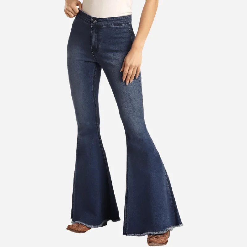 Formal Clothing For Women Rock and Roll Denim Denim Bell Bottom Jeans