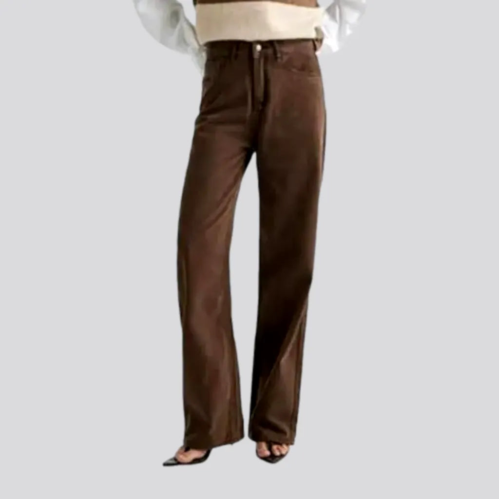 Trendy Women's Apparel Street women's brown jeans