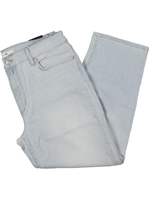 Women's Clothes And Apparel Sets Womens High-Rise Light Wash Straight Leg Jeans