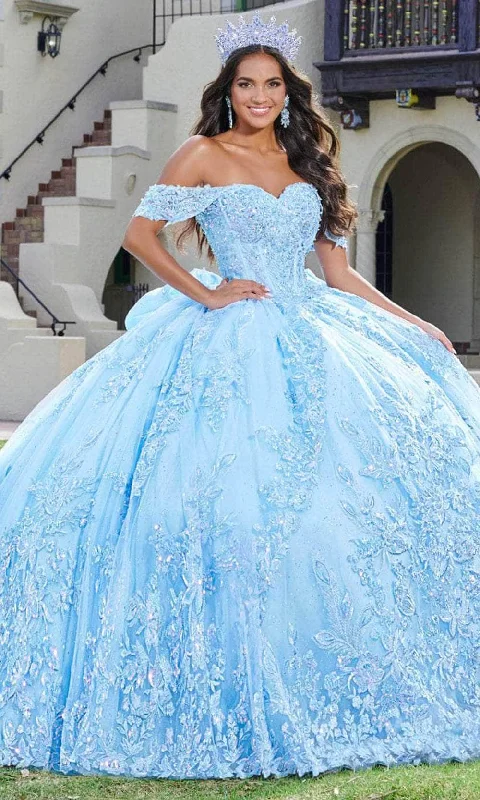 Women's Fashionable Attire For Work Quinceanera Collection 26072 - Floral Lace Ballgown Women's Fashionable Attire For Work Quinceanera Collection 26072 - Floral Lace Ballgown