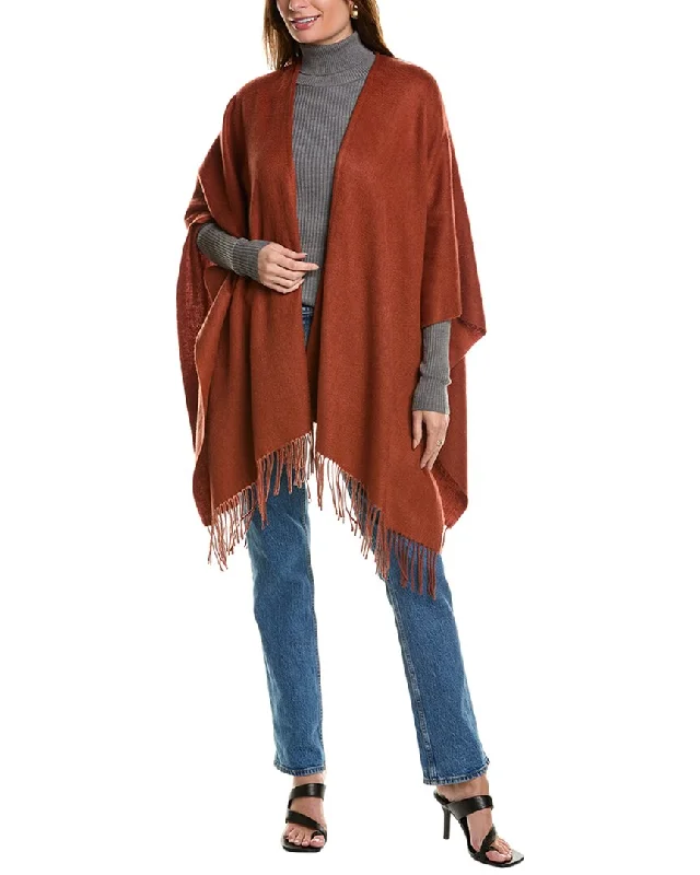 Women's Trendy Casual Outfit Portolano Fringe Wool-Blend Ruana