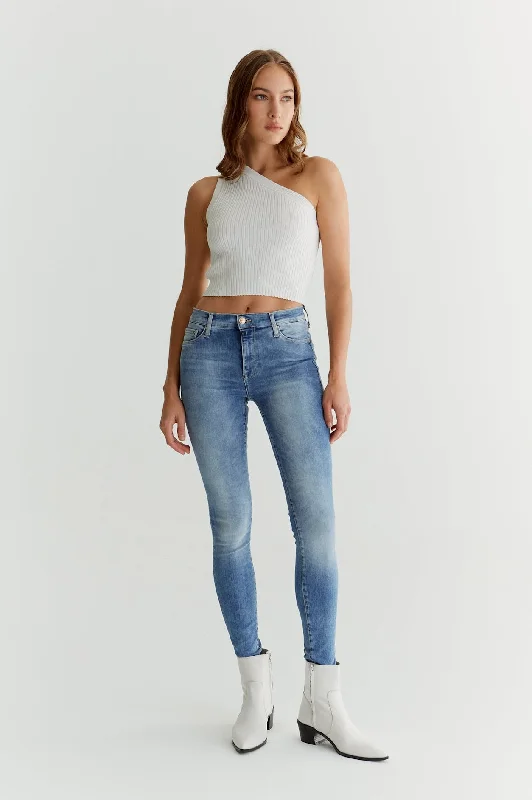 Sustainable Women's Clothing Sophia High Waist Reshape 5 Pocket Jeans Medium Blue