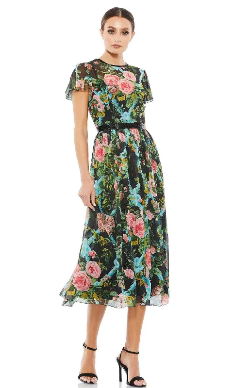 Chic Women's Clothing for Date Nights Mac Duggal Cocktail - 9149D Chiffon Floral Long Dress Chic Women's Clothing for Date Nights Mac Duggal Cocktail - 9149D Chiffon Floral Long Dress