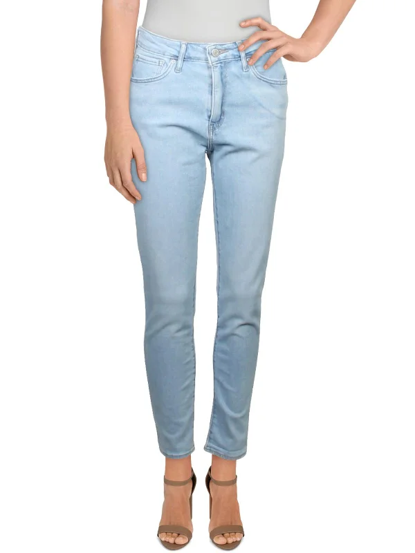 Affordable Women's Clothes 721 Womens High Rise Light Wash Skinny Jeans