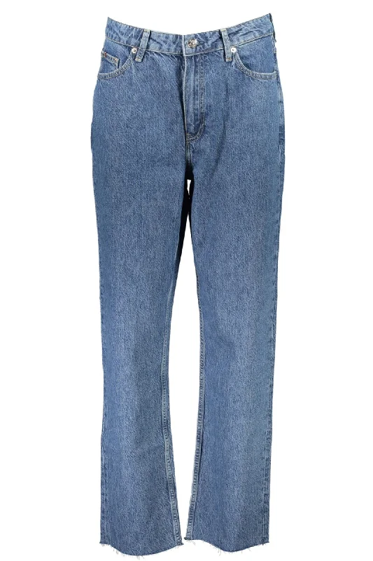 Luxury Women's Fashion Tommy Hilfiger Chic Washed Straight-Leg  Women's Pants
