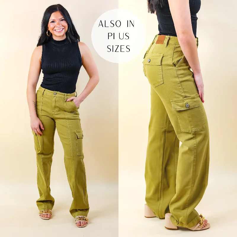 Women's Clothing Outfit Set Judy Blue | Chic Efforts Cargo Straight Leg Jeans in Matcha Green Women's Clothing Outfit Set Judy Blue | Chic Efforts Cargo Straight Leg Jeans in Matcha Green