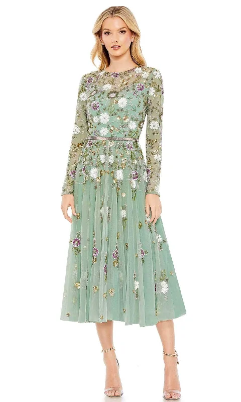 Women's Outerwear Attire Mac Duggal 5716 - Beaded A-Line Floral Dress
