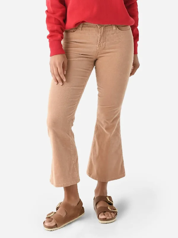 Modern Women's Clothes Le Crop Flare Corduroy Jean In Light Camel