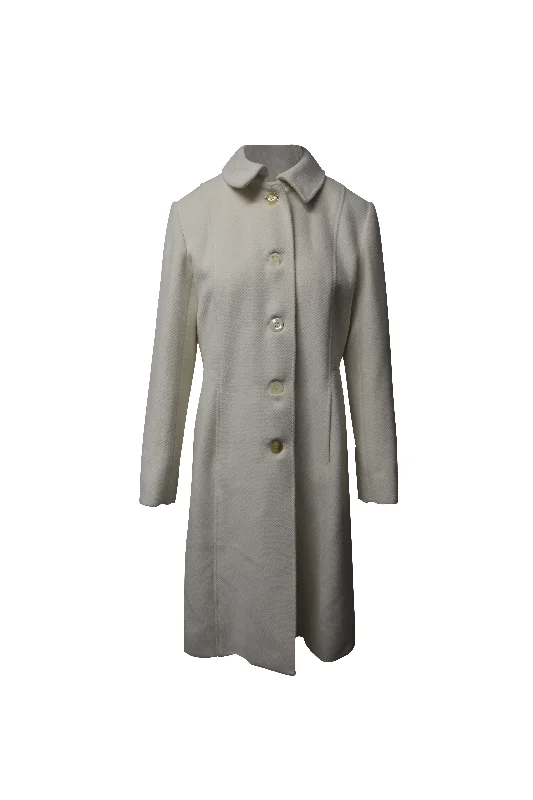 Fashionable Women's Clothing Aquascutum Great Coat in Cream Angora Wool