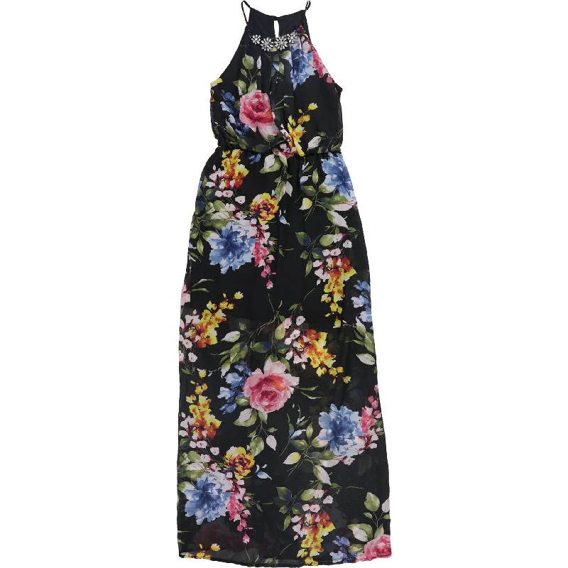 Modern Women's Attire Crystal Doll Womens Floral Maxi Dress, Multicoloured, XX-Small Modern Women's Attire Crystal Doll Womens Floral Maxi Dress, Multicoloured, XX-Small