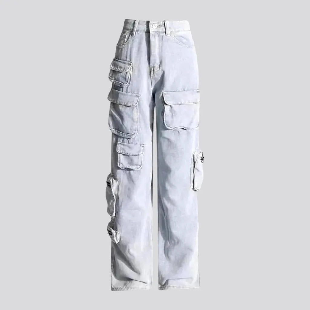 Stylish Women's Outfit 90s style light fabric women's jeans