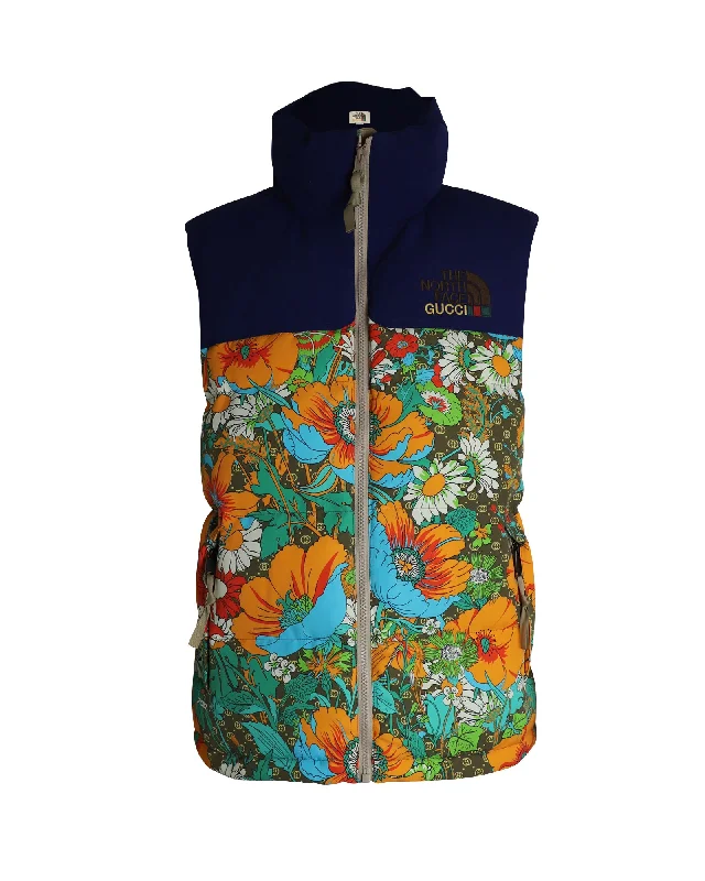 Women's Office Clothing Gucci x The North Face Floral Padded Vest in Multicolor Polyamide Women's Office Clothing Gucci x The North Face Floral Padded Vest in Multicolor Polyamide