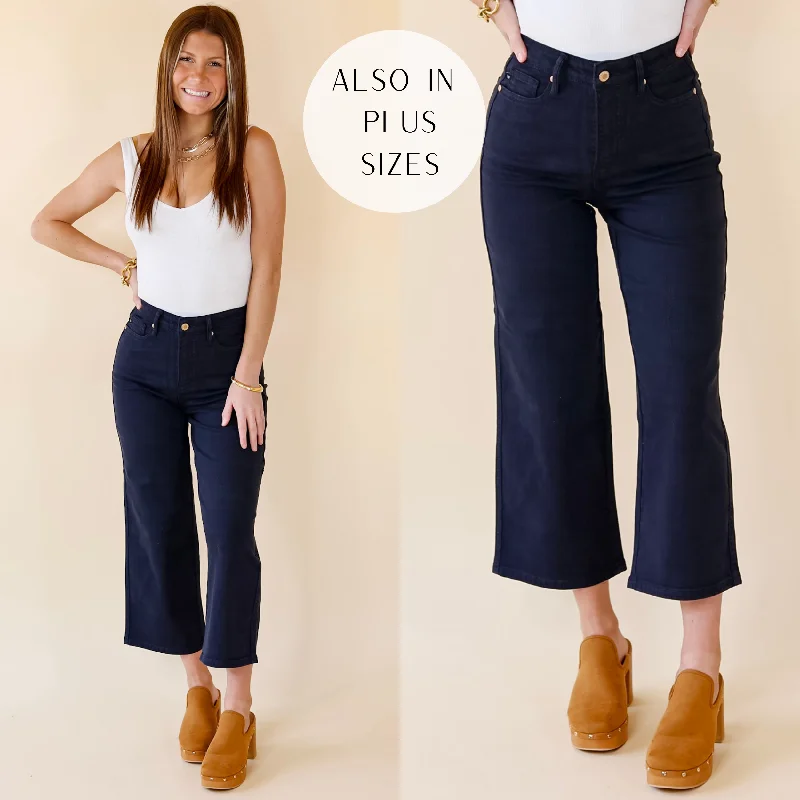 Modern Women's Attire Last Chance 1 | Judy Blue | Sign Me Up Tummy Control Cropped Jeans in Navy Blue Modern Women's Attire Last Chance 1 | Judy Blue | Sign Me Up Tummy Control Cropped Jeans in Navy Blue