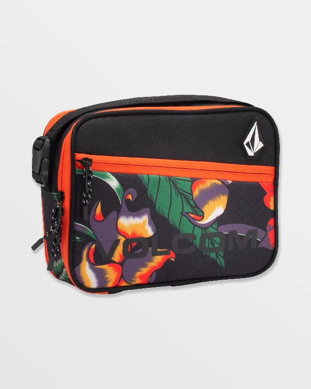 Women's Athletic Garments Lunch Bag - Black Floral Print