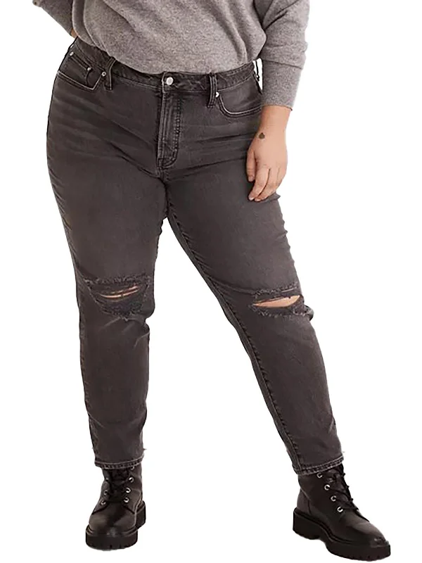 Women's Casual Apparel Plus Womens High-Rise Destroyed Skinny Jeans