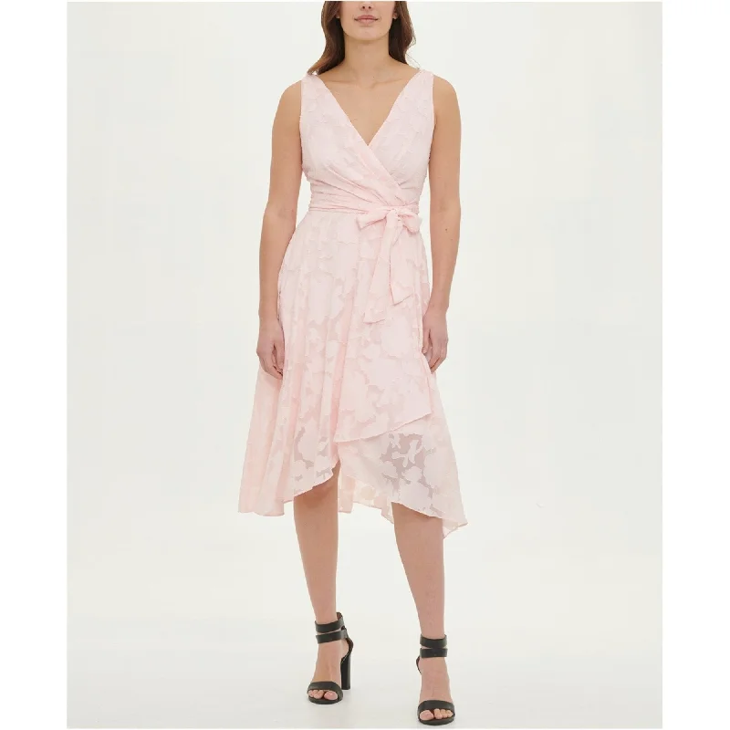 Casual Dresses for Women DKNY Womens Floral Tulip A-line Dress, Pink, 10
