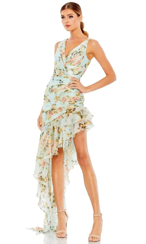 Women's Functional Outfit For Outdoor Activities Ieena Duggal 49144 - Floral Pleated Dress Women's Functional Outfit For Outdoor Activities Ieena Duggal 49144 - Floral Pleated Dress
