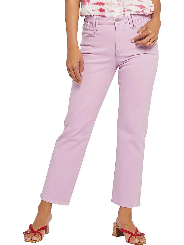 Women's Stylish Professional Garments Womens Relaxed Ankle Straight Leg Jeans