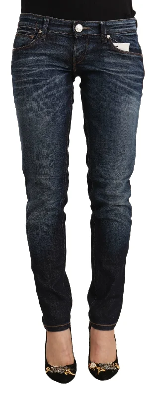 Vintage Clothing For Women Acht  Washed Cotton Low Waist Skinny  Women's Jeans