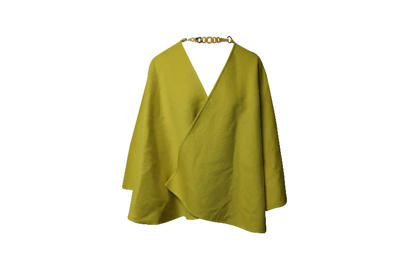Vintage Clothing For Women Ermanno Scervino Wide Sleeve Cape-Coat in Yellow Wool