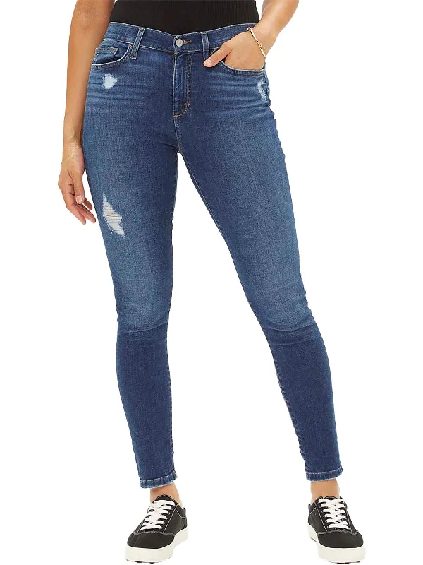 Stylish Women's Garments Womens Ankle Distressed Skinny Jeans