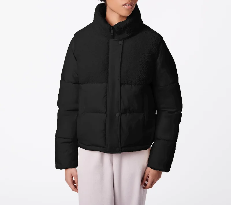 Modern Women's Wardrobe Essentials Glam Block Puffer