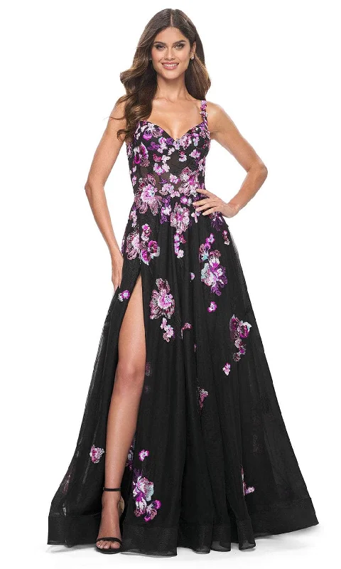 Fashion-forward Women's Clothing La Femme 32030 - Floral Sequin Sleeveless Prom Gown Fashion-forward Women's Clothing La Femme 32030 - Floral Sequin Sleeveless Prom Gown