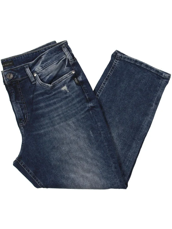 Women's Everyday Attire Plus Womens Mid-Rise Stretch Capri Jeans
