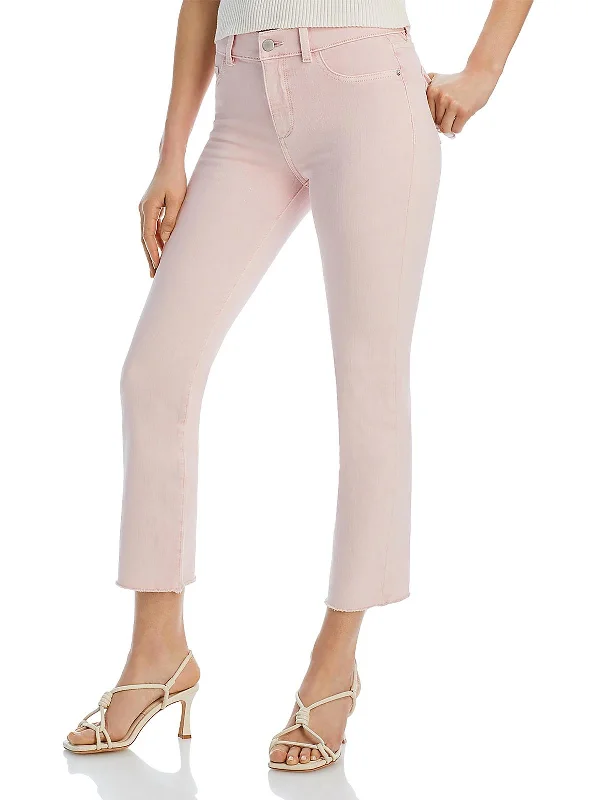 Women's Seasonal Attire Mara Womens Frayed Hem Denim Straight Leg Jeans