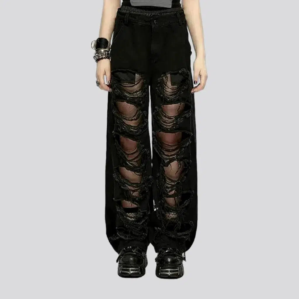 Chic Women's Clothing Gothic women's baggy jeans