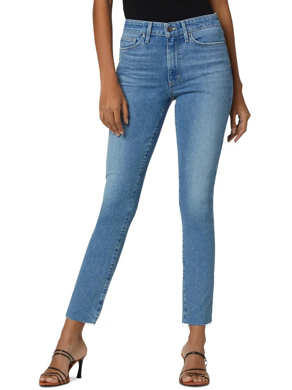 Women's Elegant Evening Attire Womens Denim Mid Rise Straight Leg Jeans