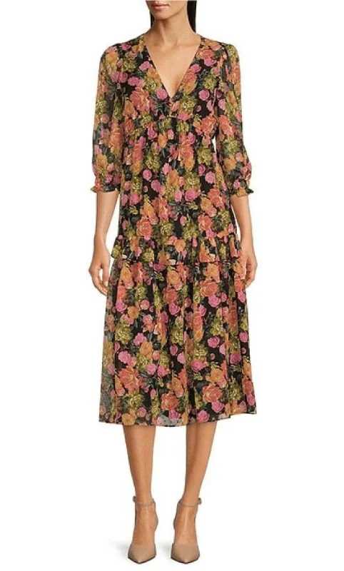 Women's Work Outfit Maison Tara 91791M - Floral Dress